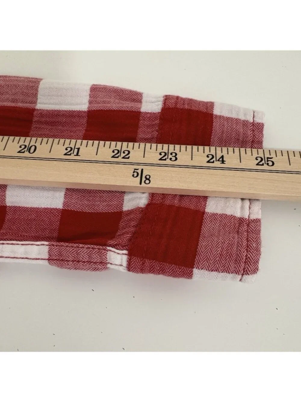 Abercrombie Red Check Button Front Long Sleeve Shirt